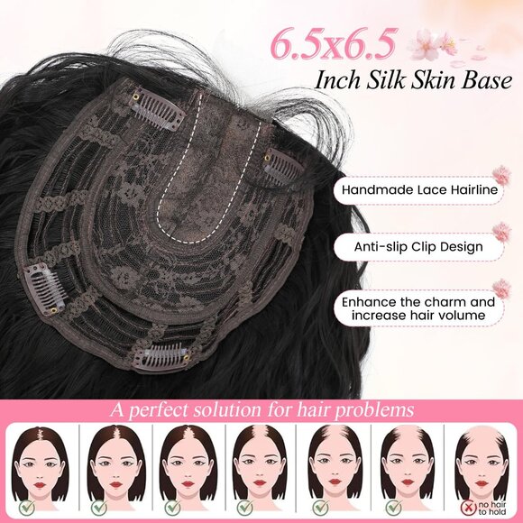 Curly Hair Topper Lightweight, Natural-Looking Hairpiece for Women - Picture 4 of 5